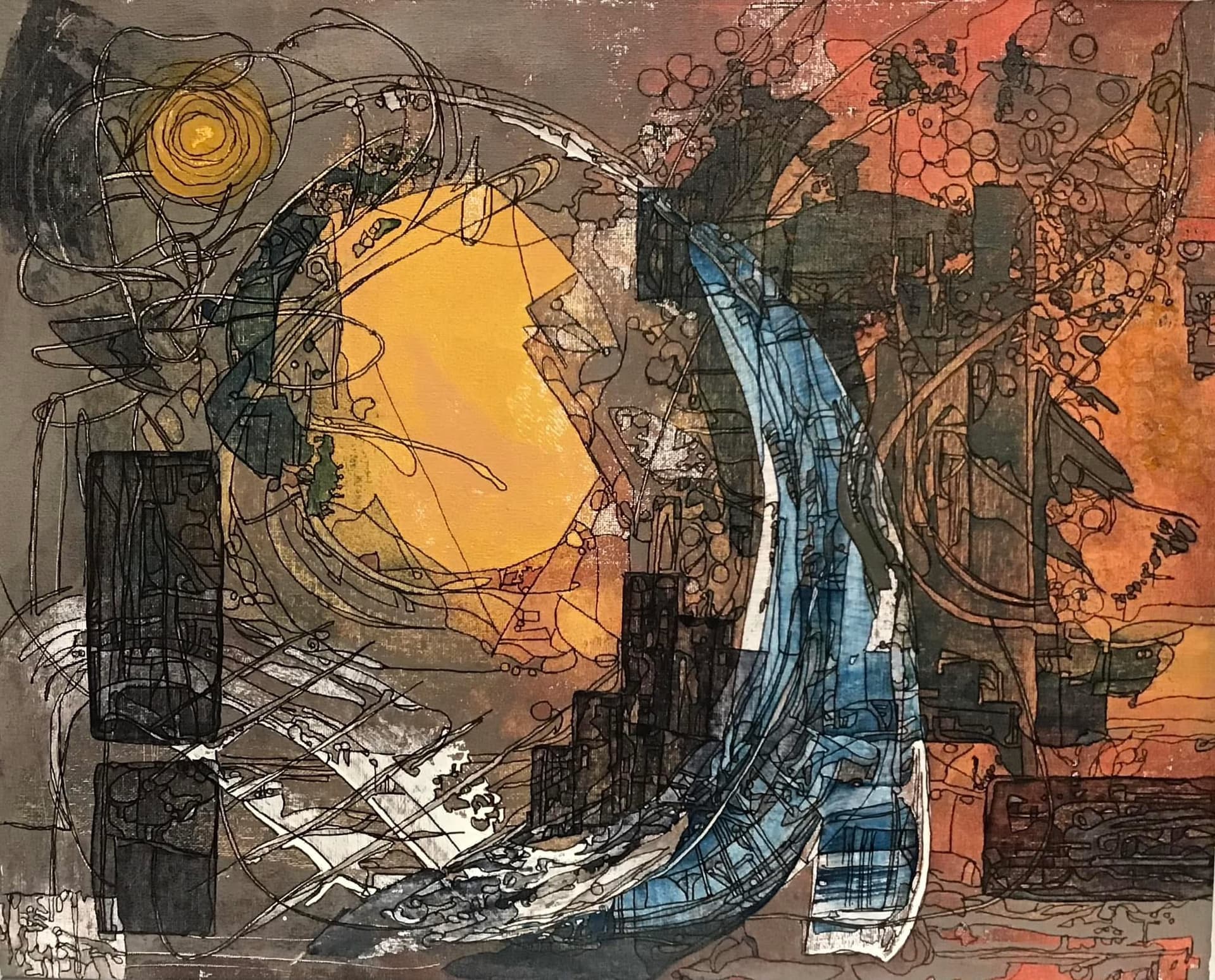 “#18.019”, painting by Elizabeth Hlookoff