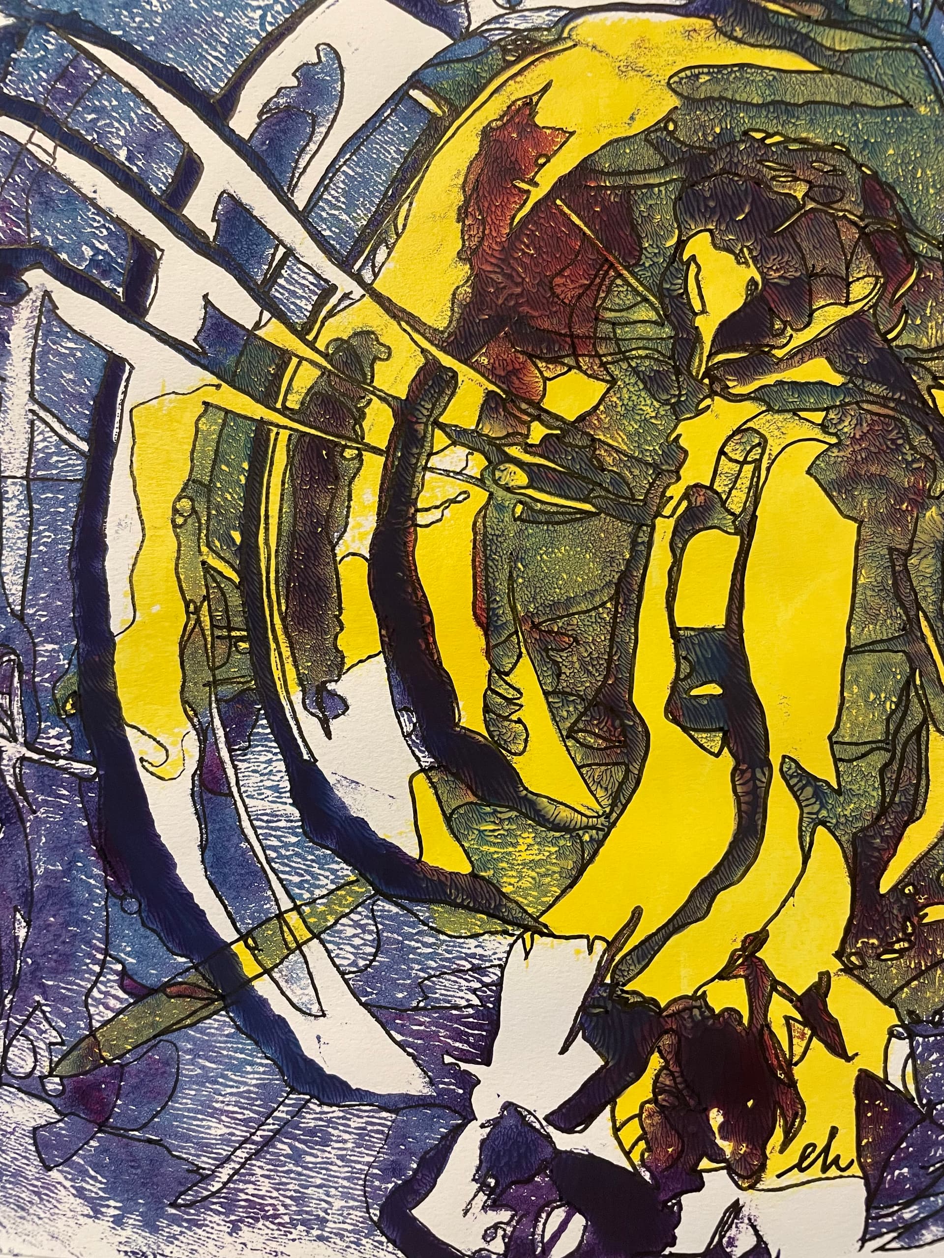 “Swap Meet Saturdays on the Millenium Falcon”, painting by Elizabeth Hlookoff